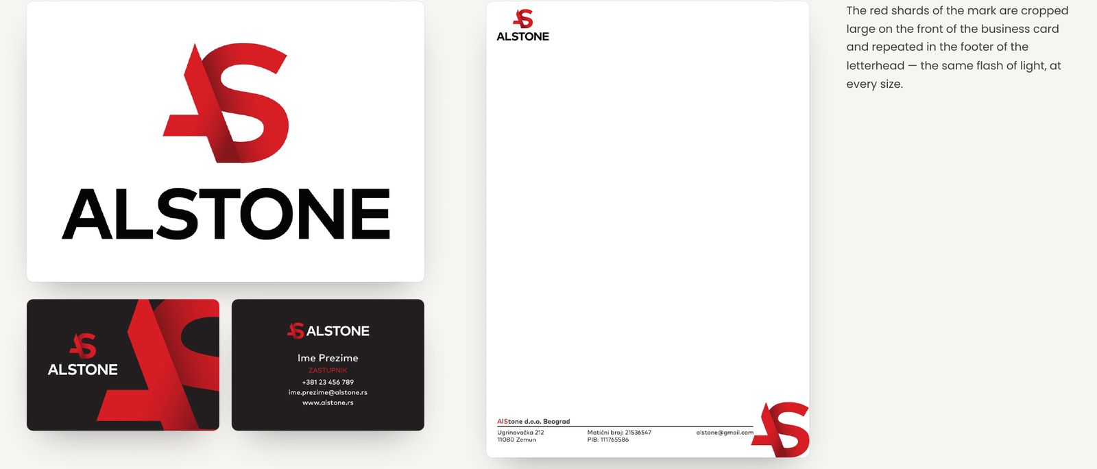 Alstone – Logo and stationery