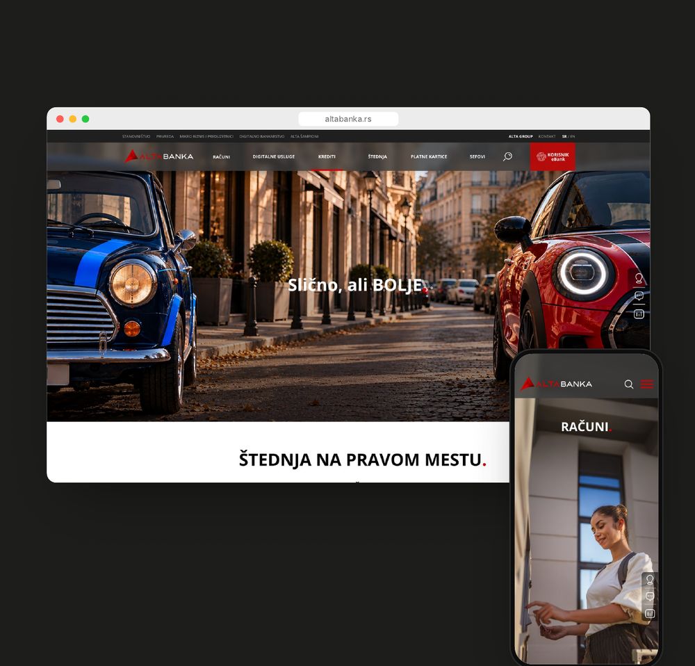 ALTA Banka website