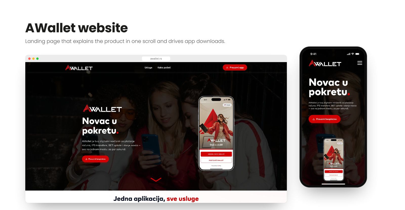 AWallet – AWallet website: the product explained in one scroll