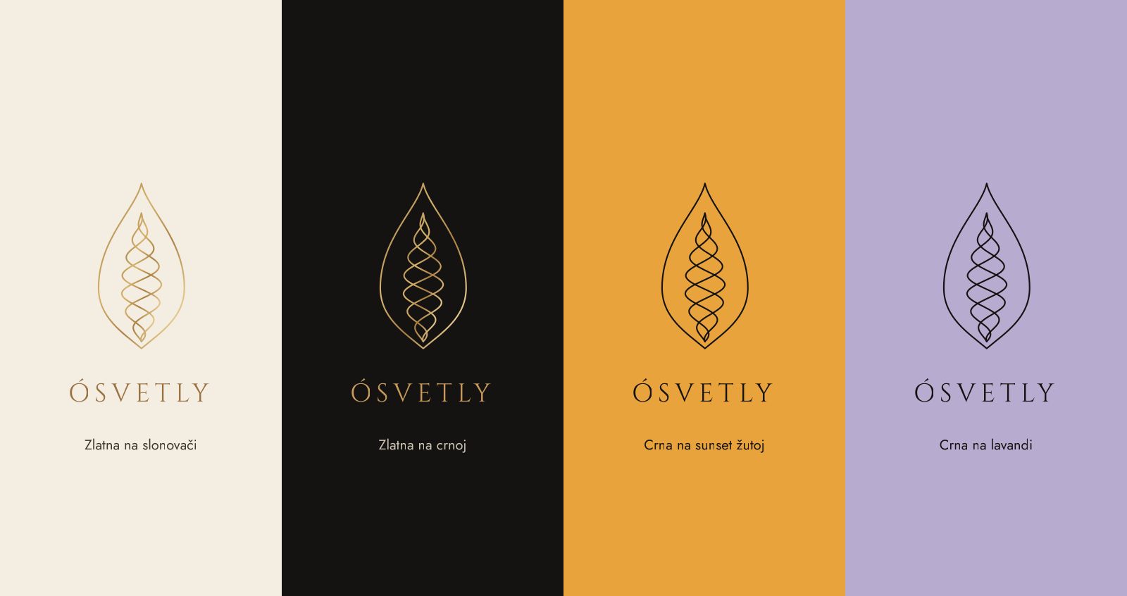 ÓSVETLY – The mark on black, sunset and lavender